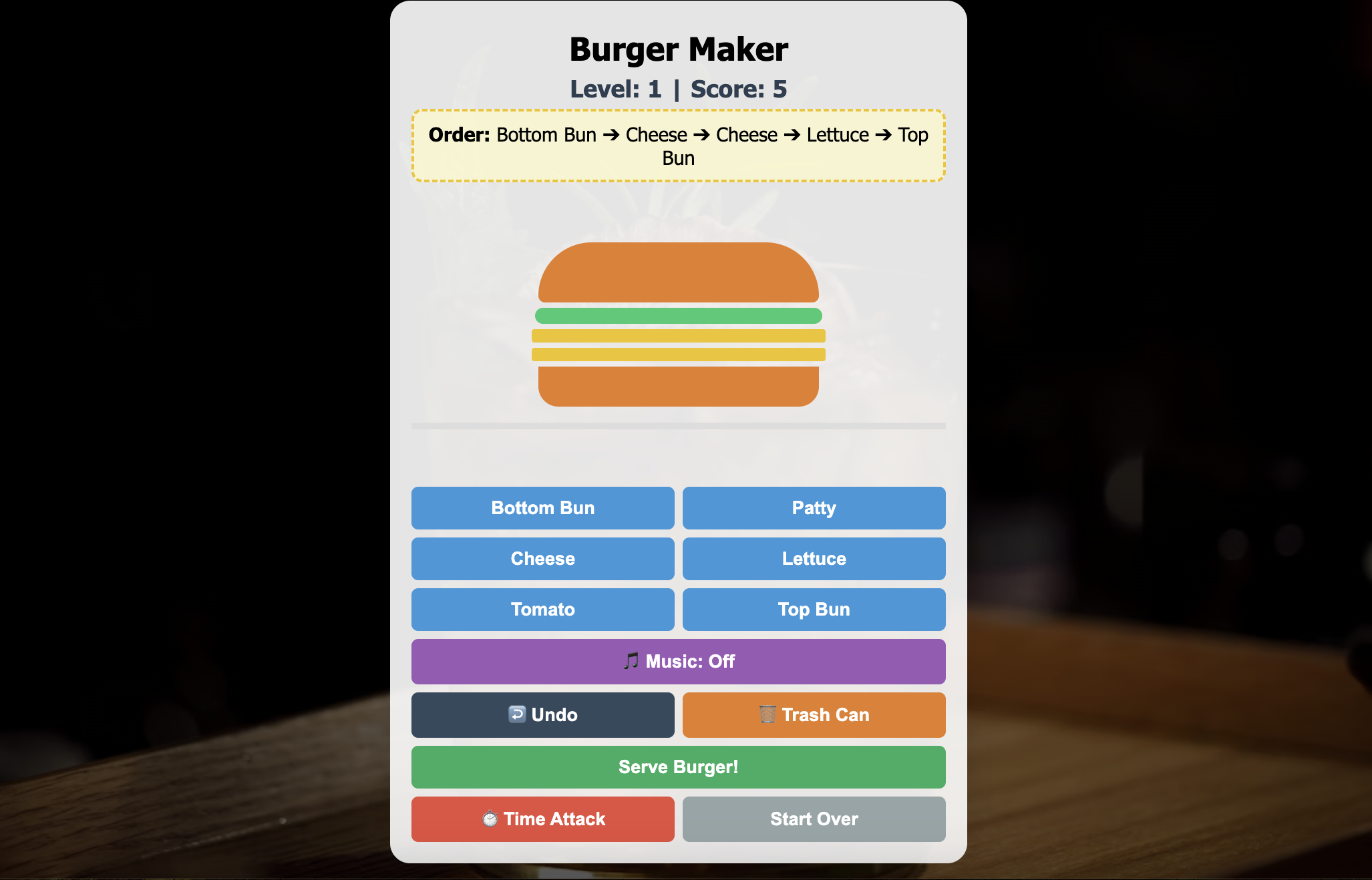 Burger  Making